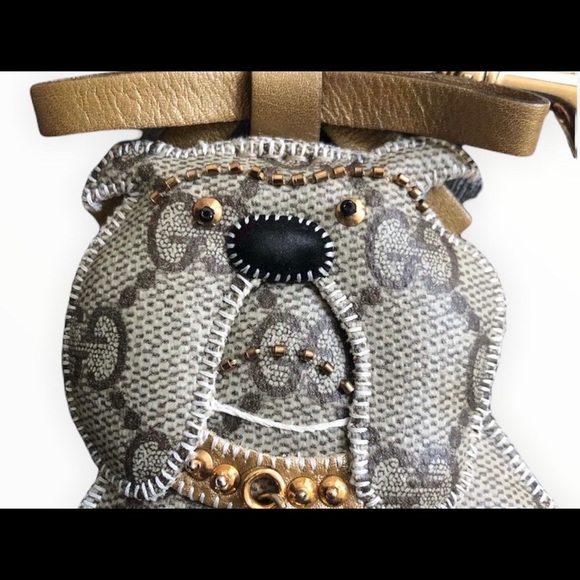 ⭐️ SOLD ⭐️ GUCCI Bulldog Bag Charm Key Ring Keychain - Picture 6 of 6